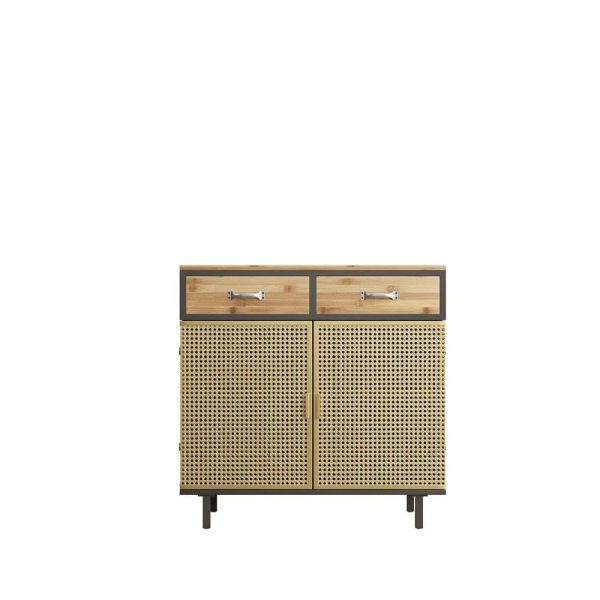Appian Metal Accent Cabinet Everly Quinn Color: Gold - MadeInUSA - Image 4