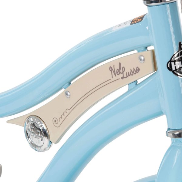 Huffy 24 in. Girls nel Lusso Women's Classic Beach Cruiser Bike, Light Blue - MadeInUSA - Image 5