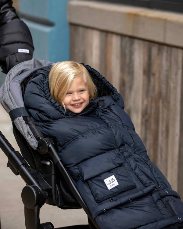 7AM Enfant Blanket 212 Evolution Footmuff - Black Plush - MadeInUSA - Image 5