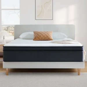 Queen Mattress, Madinog 12 inch Hybrid Mattress Medium Plush Innerspring Mattress in a Box,60X80X12 - MadeInUSA