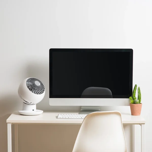 Woozoo SC15T Remote Controlled Compact Globe Oscillating Circulating Fan, White - MadeInUSA - Image 3