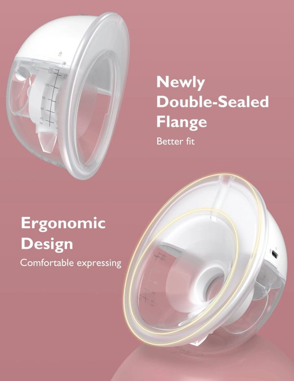 Momcozy Muse 5 Hands Free Breast Pump Wearable, Electric Breast Pump Portable Gray with Breast Pump Bag, Size: 24 mm - MadeInUSA - Image 3