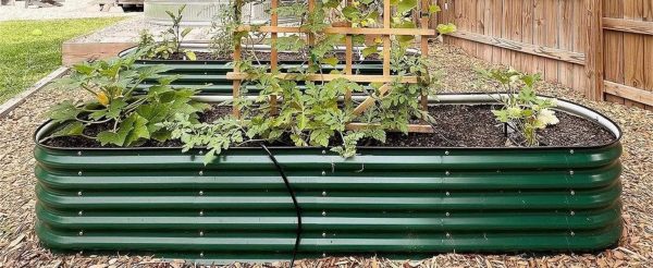 Vego Garden 17 in. Tall 6 in 1 Modular Metal Raised Garden Bed Kit - Olive Green - MadeInUSA - Image 11
