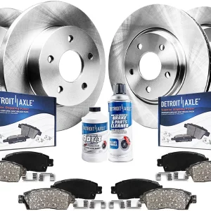 Detroit Axle - Brake Kit for Ford Five Hundred Freestyle Taurus X Mercury Montego Sable Brake Rotors and Ceramic Brakes Pads Front & Rear Replacement - MadeInUSA