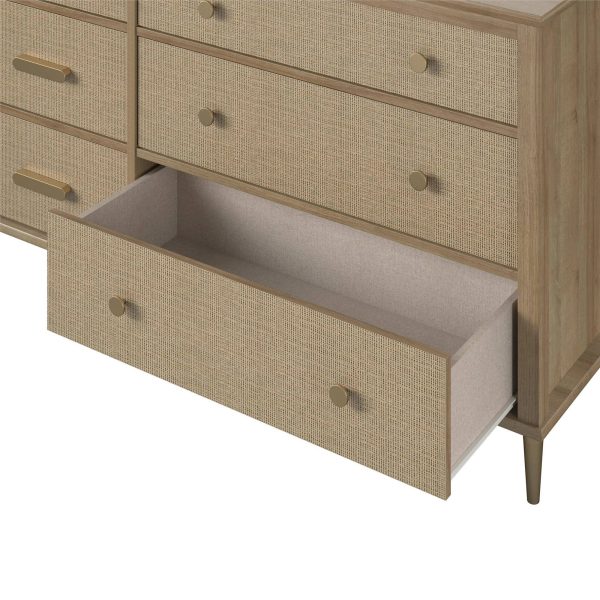 Little Seeds Shiloh Wide 6 Drawer Convertible Dresser and Changing Table - MadeInUSA - Image 5