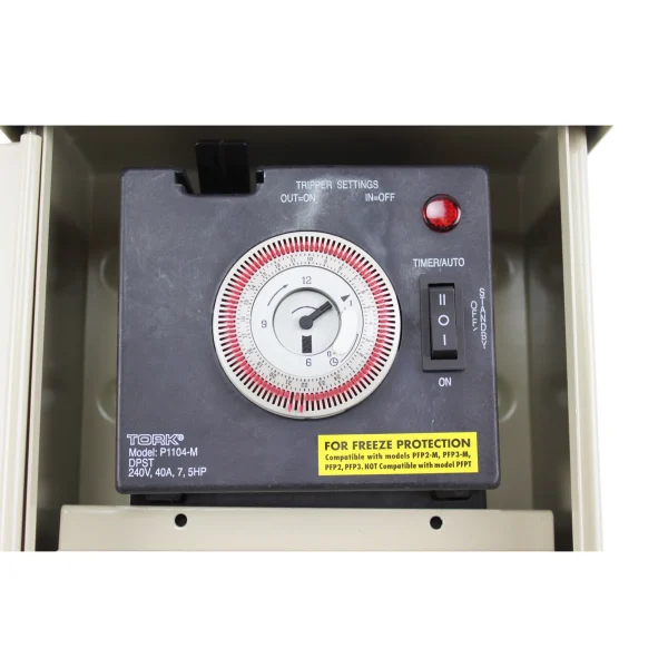 Tork NSI PP-20R-P4 Pool Spa or Lighting Control Panel With One Time Switch Installed, 40-Amp, 102/240-Vac - MadeInUSA - Image 3
