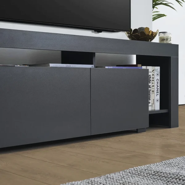 Atelier Mobili | Anthracite Gray Entertainment Center - Modern TV Stand for Up to 85"TVs - MadeInUSA - Image 3