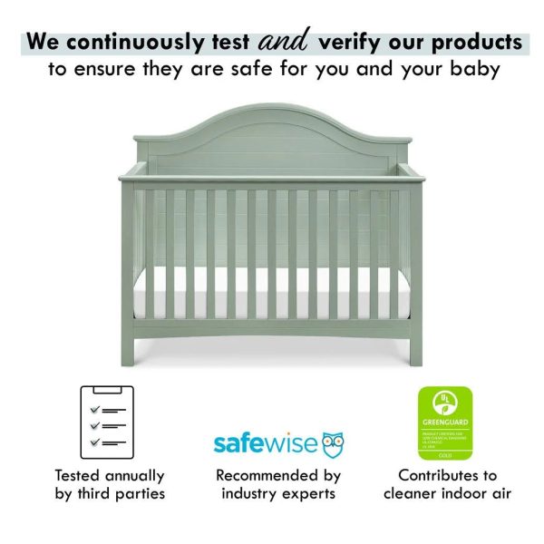 Carter's by DaVinci Nolan 4-in-1 Convertible Crib - Light Sage - MadeInUSA - Image 9