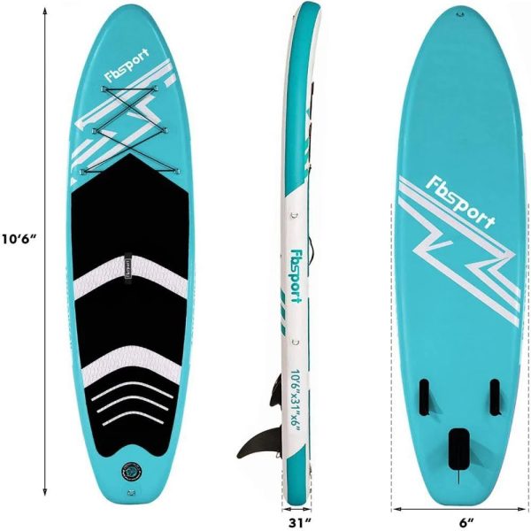 Fbsport 11ft Inflatable Paddle Board Sup, 6'' Thick W/Paddling Fins PU - MadeInUSA - Image 8