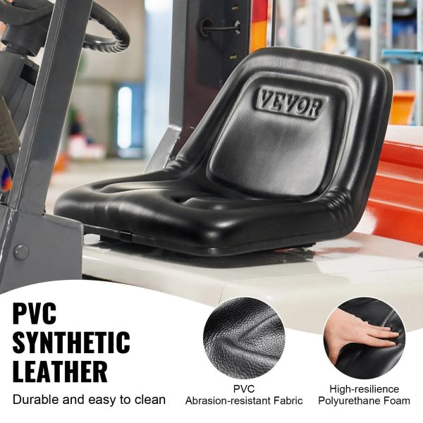 VEVOR Universal Tractor Seat Suspension Fold Down Forklift Seat with Adjustable Angle Back CCZYJZKFSAQDKKFORV0 - MadeInUSA - Image 6