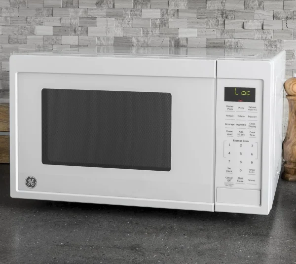 GE? 0.9 Cubic Foot Capacity Countertop Microwave Oven, White, JES1095DMWW - MadeInUSA - Image 5