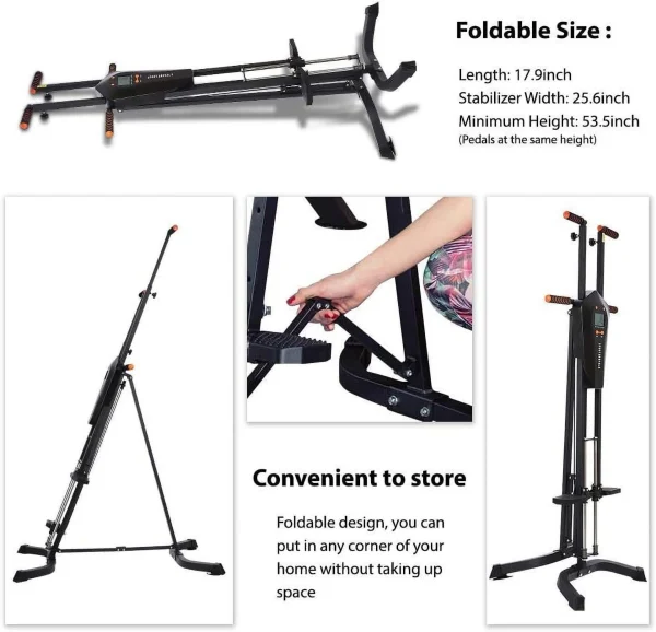 CITYBIRDS Sportsroyals Vertical Climber - Folded Cardio Exercise Equipment Stair Climber Full Body Workout for Women Men - MadeInUSA - Image 5