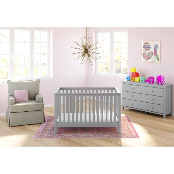 Storkcraft Alpine 6 Drawer Double Dresser, Driftwood - MadeInUSA - Image 2