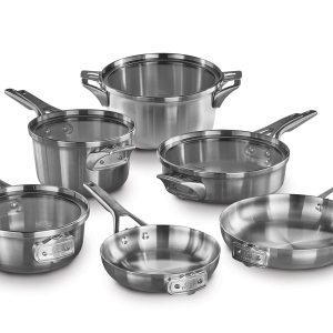 Calphalon Premier 10-pc. Space-Saving Stainless Steel Cookware Set - MadeInUSA