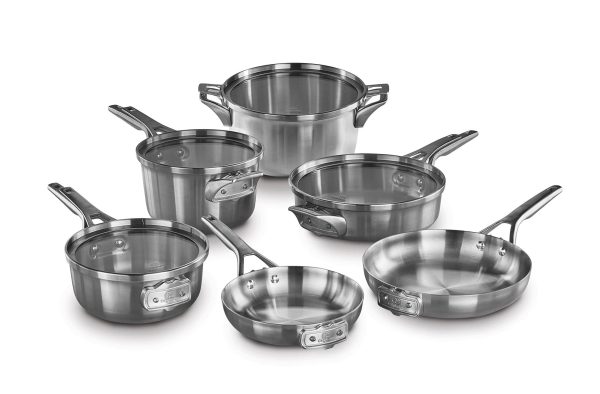 Calphalon Premier 10-pc. Space-Saving Stainless Steel Cookware Set - MadeInUSA