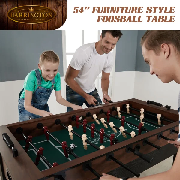 Barrington 54 Furniture Style Foosball Game Table, 54 inch x 27.25 inch x 34 inch - MadeInUSA - Image 5
