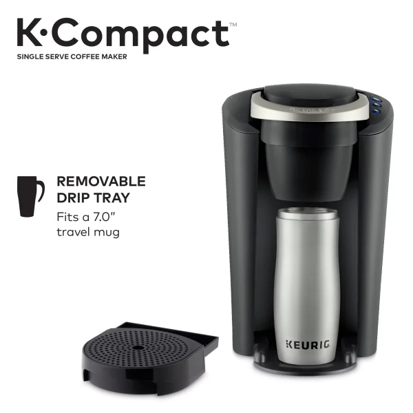 Keurig K-Compact Single-Serve K-Cup Pod Coffee Maker, Black - MadeInUSA - Image 3