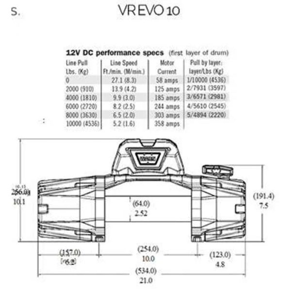 Warn 103252 - VR Evo 10 Winch - MadeInUSA - Image 2