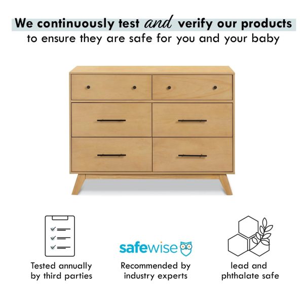 DaVinci Otto 6-Drawer Dresser - Walnut - MadeInUSA - Image 3