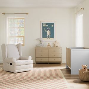 Storkcraft Alpine 6 Drawer Double Dresser, Driftwood - MadeInUSA