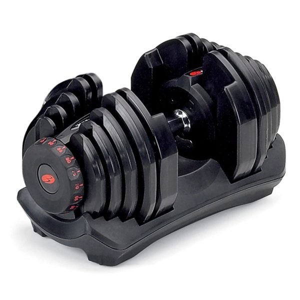 Bowflex SelectTech 1090 Adjustable Dumbbell, 10-90 lbs, Black - MadeInUSA