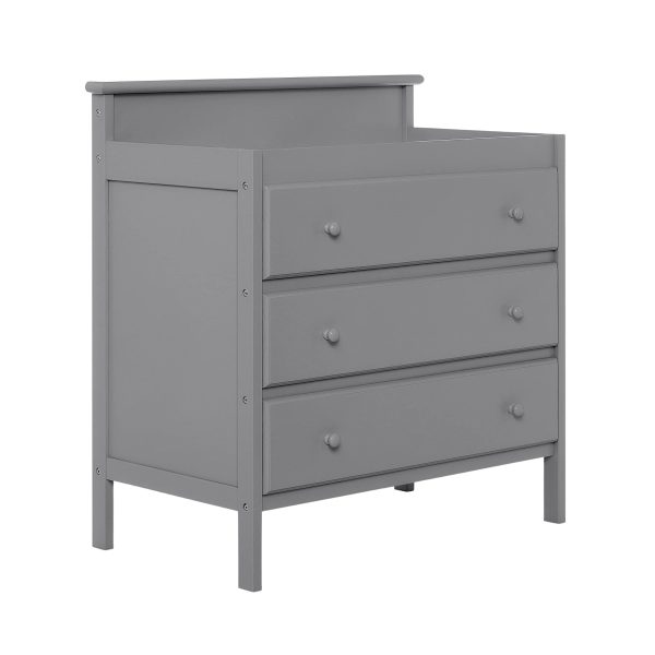 Dream on Me Mason Modern Changing Table with Free Changing Pad in Steel Grey - MadeInUSA