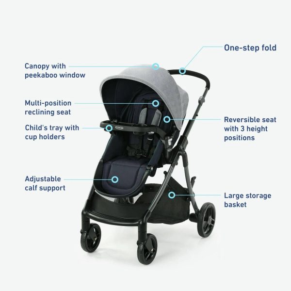 Graco Modes Closer Travel System with SnugRide 35 Lite LX Infant Car Seat Nash - MadeInUSA - Image 2