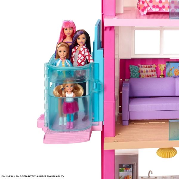 Barbie Dreamhouse Dollhouse with Wheelchair Accessible Elevator - MadeInUSA - Image 10