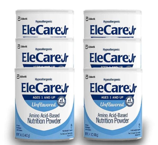 EleCare Jr Unflavored Powder (14.1 oz) - Case of 6 - MadeInUSA