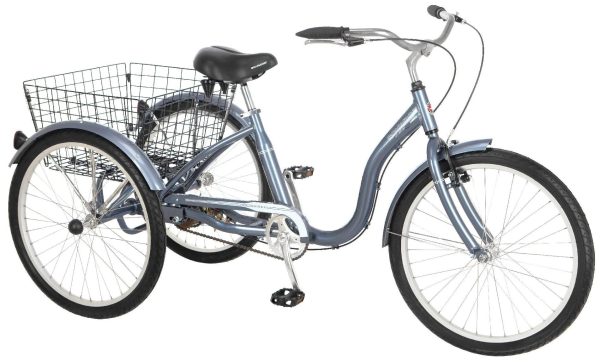 Schwinn Meridian Adult Tricycle, Blue, 24" - MadeInUSA