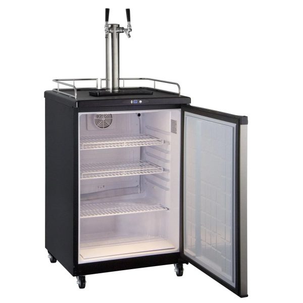 Kegco Z163S Dual Tap Stainless Steel Commercial/Residential Digital Kegerator - 24" Wide - MadeInUSA - Image 2