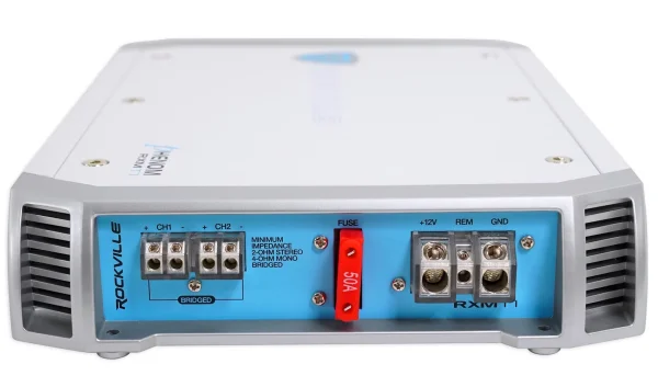 Rockville RXM-T1 1500 Watt Peak Marine/Boat 2 Channel Amplifier Stereo Amp - MadeInUSA - Image 4