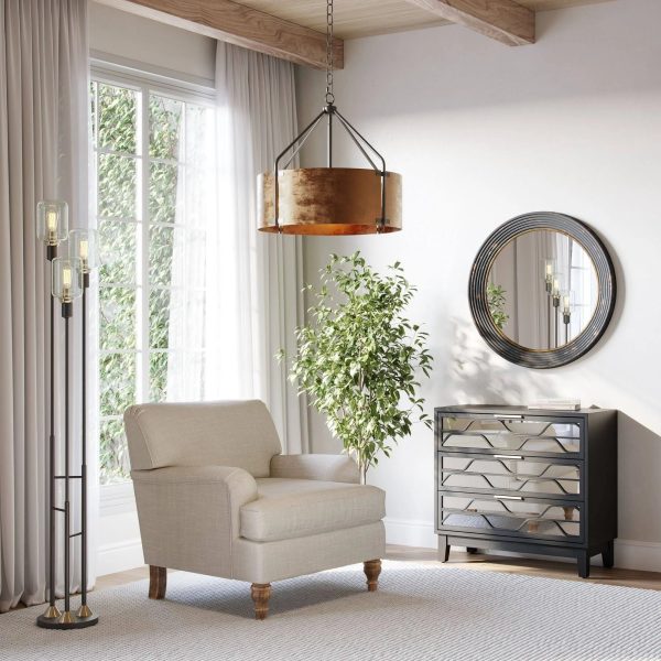 Possini Euro Design Julian Bronze Pendant Chandelier 22 inch Wide Rustic Farmhouse Metal Drum Shade 4-Light Fixture for Dining Room House Kitchen - MadeInUSA - Image 7