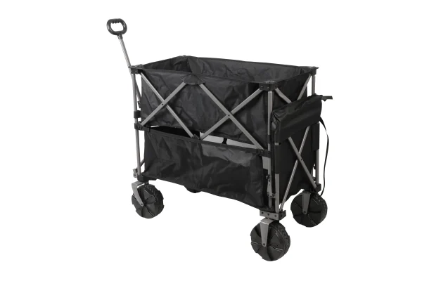 Ozark Trail Double Decker Folding Wagon with Extension Handle, Black - MadeInUSA - Image 8
