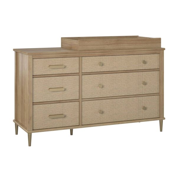 Little Seeds Shiloh Wide 6 Drawer Convertible Dresser and Changing Table - MadeInUSA