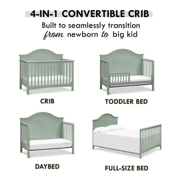 Carter's by DaVinci Nolan 4-in-1 Convertible Crib - Light Sage - MadeInUSA - Image 7