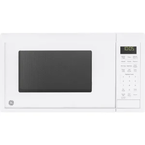 GE? 0.9 Cubic Foot Capacity Countertop Microwave Oven, White, JES1095DMWW - MadeInUSA