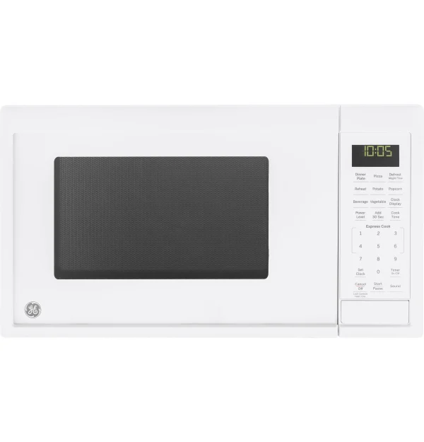 GE? 0.9 Cubic Foot Capacity Countertop Microwave Oven, White, JES1095DMWW - MadeInUSA