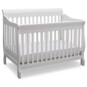 Delta Children Canton 4- in-1 Convertible Crib Bianca White - MadeInUSA