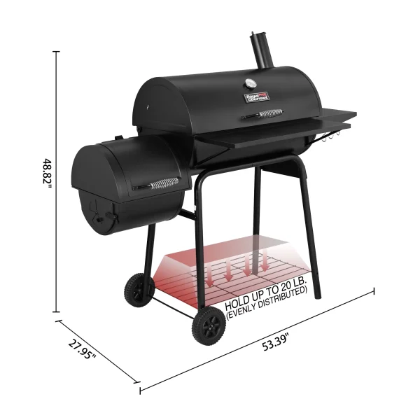 Royal Gourmet 30 CC1830S Charcoal Grill with Offset Smoker - MadeInUSA - Image 4