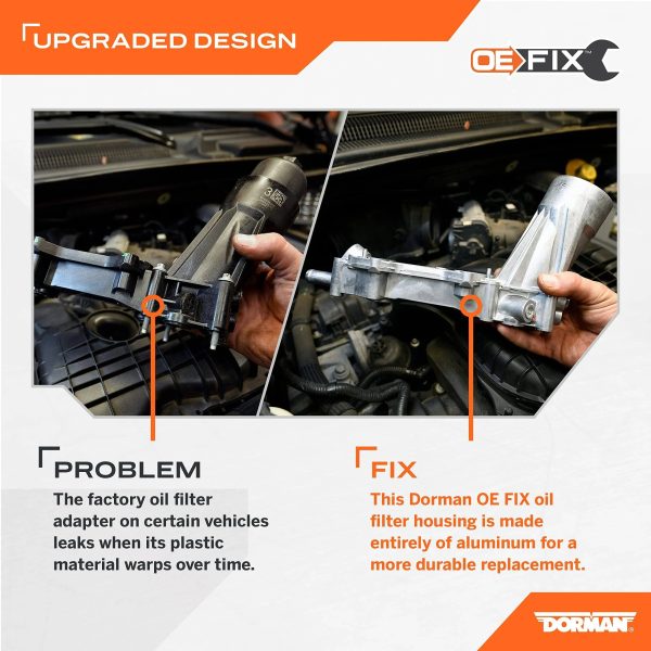 Dorman 926-959 - Upgraded Aluminum Engine Oil Filter Housing with Oil Cooler and Filter - MadeInUSA - Image 11