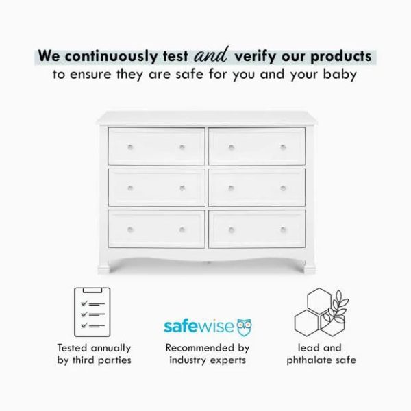DaVinci Kalani 6 - Drawer Double Wide Dresser - Chestnut - MadeInUSA - Image 9