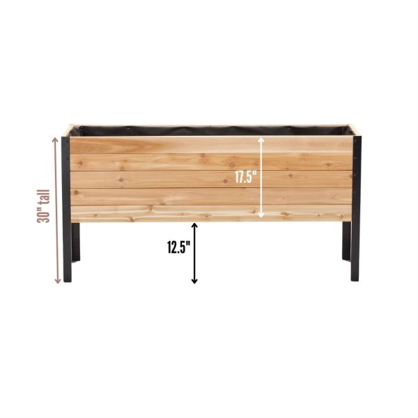 Cedar Planters 18" x 60" Raised Garden Bed - MadeInUSA - Image 9