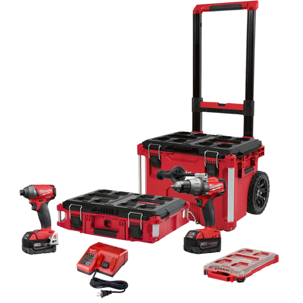 Milwaukee PACKOUT Impact and Drill Bundle Kit 2 - MadeInUSA