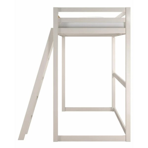 Little Seeds Monarch Hill Haven Twin Metal Platform Loft Bed by Little Seeds Bed Frame Colour: White Wayfair 72"H X 60"W X 79"D Vanities - MadeInUSA - Image 11