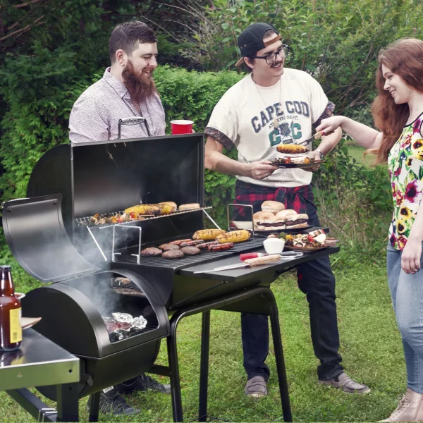 Royal Gourmet 30 CC1830S Charcoal Grill with Offset Smoker - MadeInUSA - Image 11