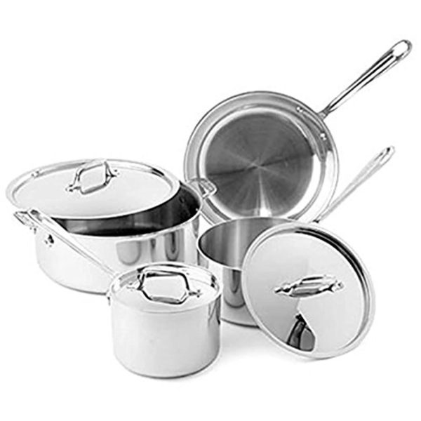 All-Clad Stainless Steel 7 Piece Cookware Set - MadeInUSA - Image 4