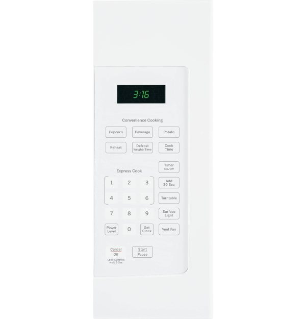 GE JVM3160 1000W Built-In Microwave Hood Combo - 1.6 cu ft - White - MadeInUSA - Image 5