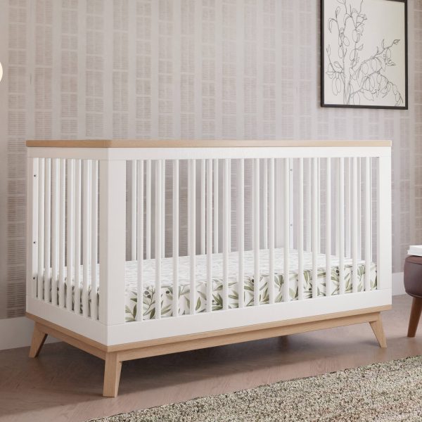 Babyletto Scoot 3-in-1 Convertible Crib with Toddler Bed Conversion Kit - Natural Walnut - MadeInUSA - Image 7