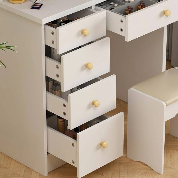 FUFU&GAGA 31.5-in White Makeup Vanity - MadeInUSA - Image 6